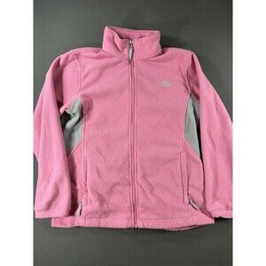 The North Face Girls Fleece Jacket Sz XL Pink Oso Osito Full Zip Outdoor